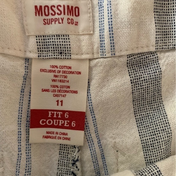 Mossimo Chambray Denim Striped Cotton Lightweight Shorts Sz 11 - Picture 8 of 9